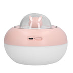 300ml LED Desk Humidifier White Pink USB Powered Mute Colorful Large Capacity Air Humidifier for Home Office