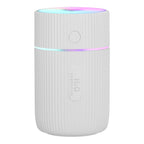 Mini Humidifier with Colorful Light Desktop Humidifier USB Powered for Car Office Room BedroomWhite