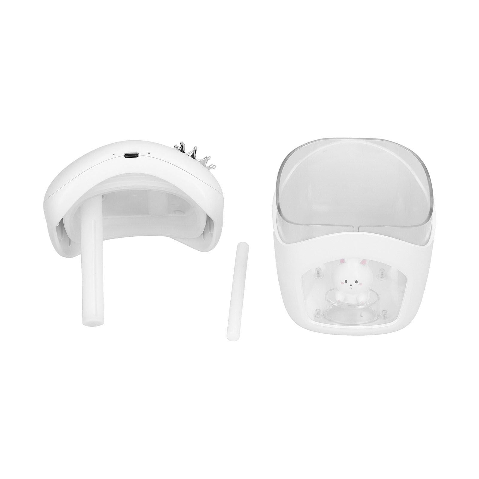 Air Humidifier USB Charging 2 Gears Smart Portable Desk Humidifier with 350ml Visible Water TankWhite