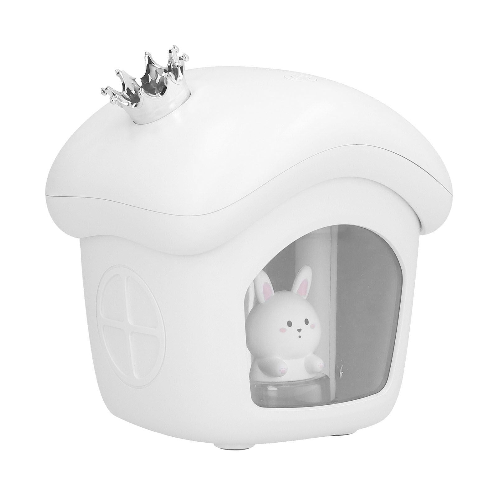 Air Humidifier USB Charging 2 Gears Smart Portable Desk Humidifier with 350ml Visible Water TankWhite