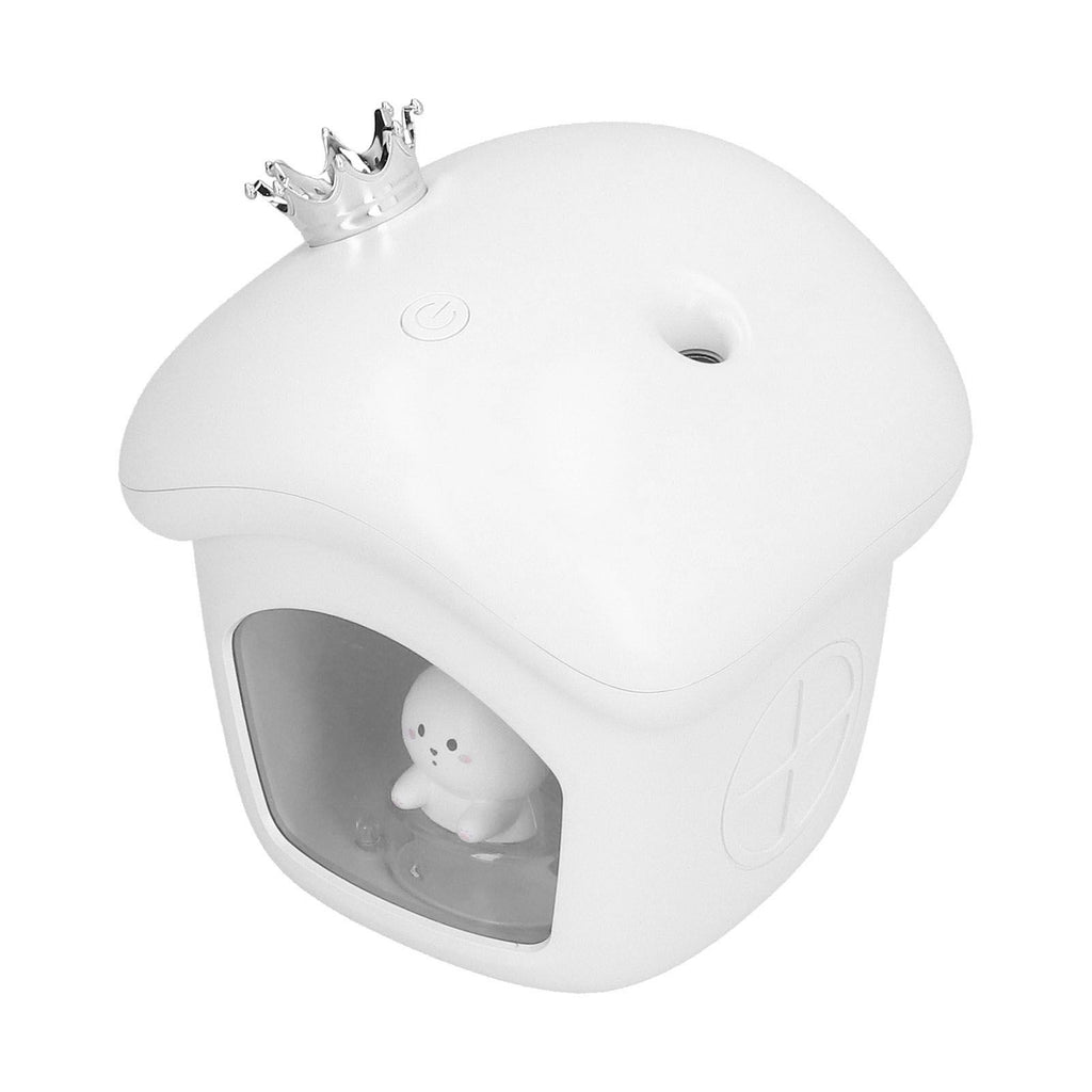Air Humidifier USB Charging 2 Gears Smart Portable Desk Humidifier with 350ml Visible Water TankWhite