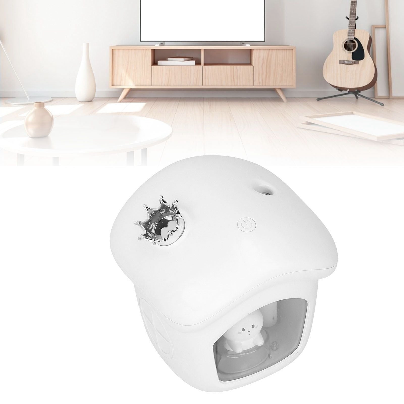 Air Humidifier USB Charging 2 Gears Smart Portable Desk Humidifier with 350ml Visible Water TankWhite