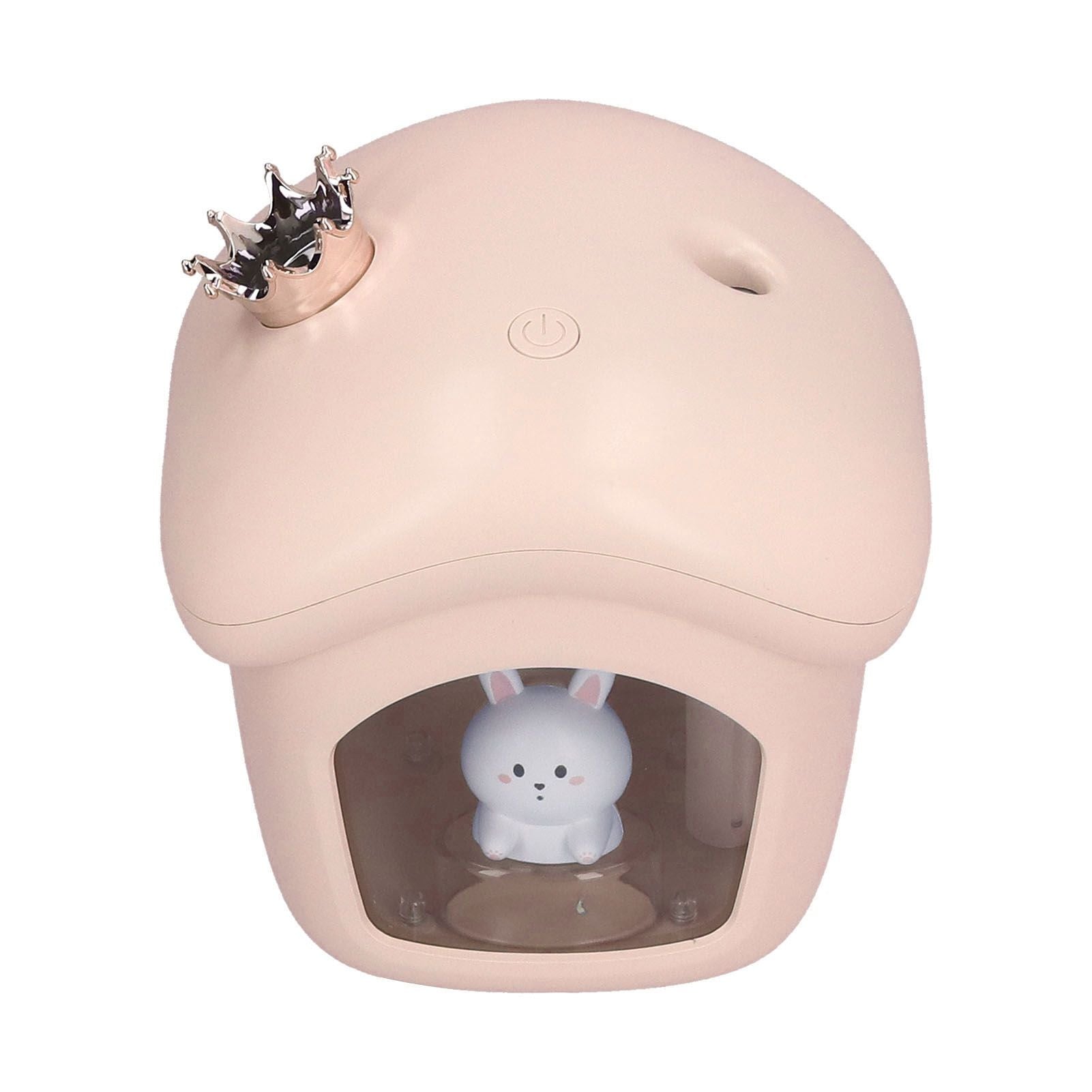 Air Humidifier USB Charging 2 Gears Smart Portable Desk Humidifier with 350ml Visible Water TankPink