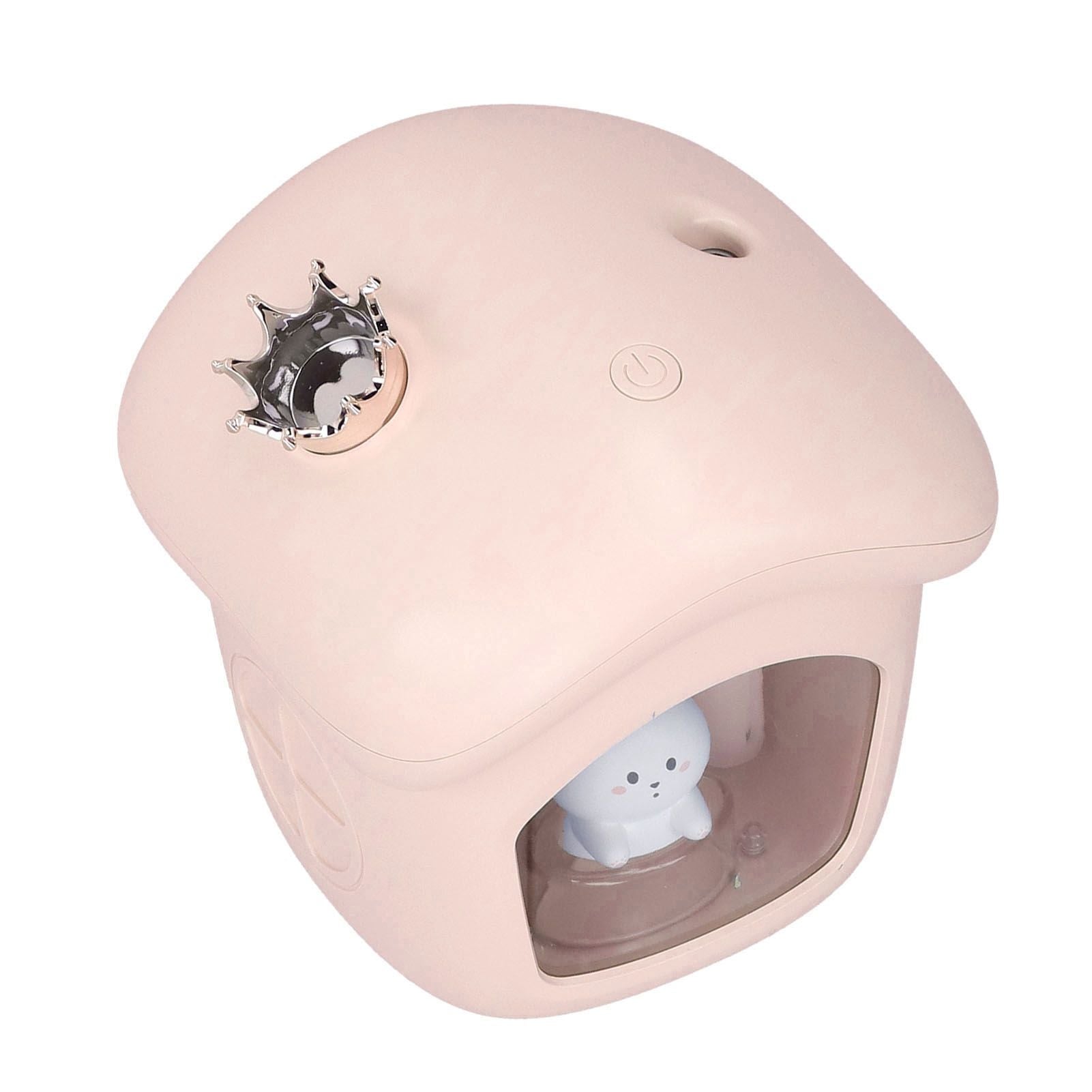 Air Humidifier USB Charging 2 Gears Smart Portable Desk Humidifier with 350ml Visible Water TankPink