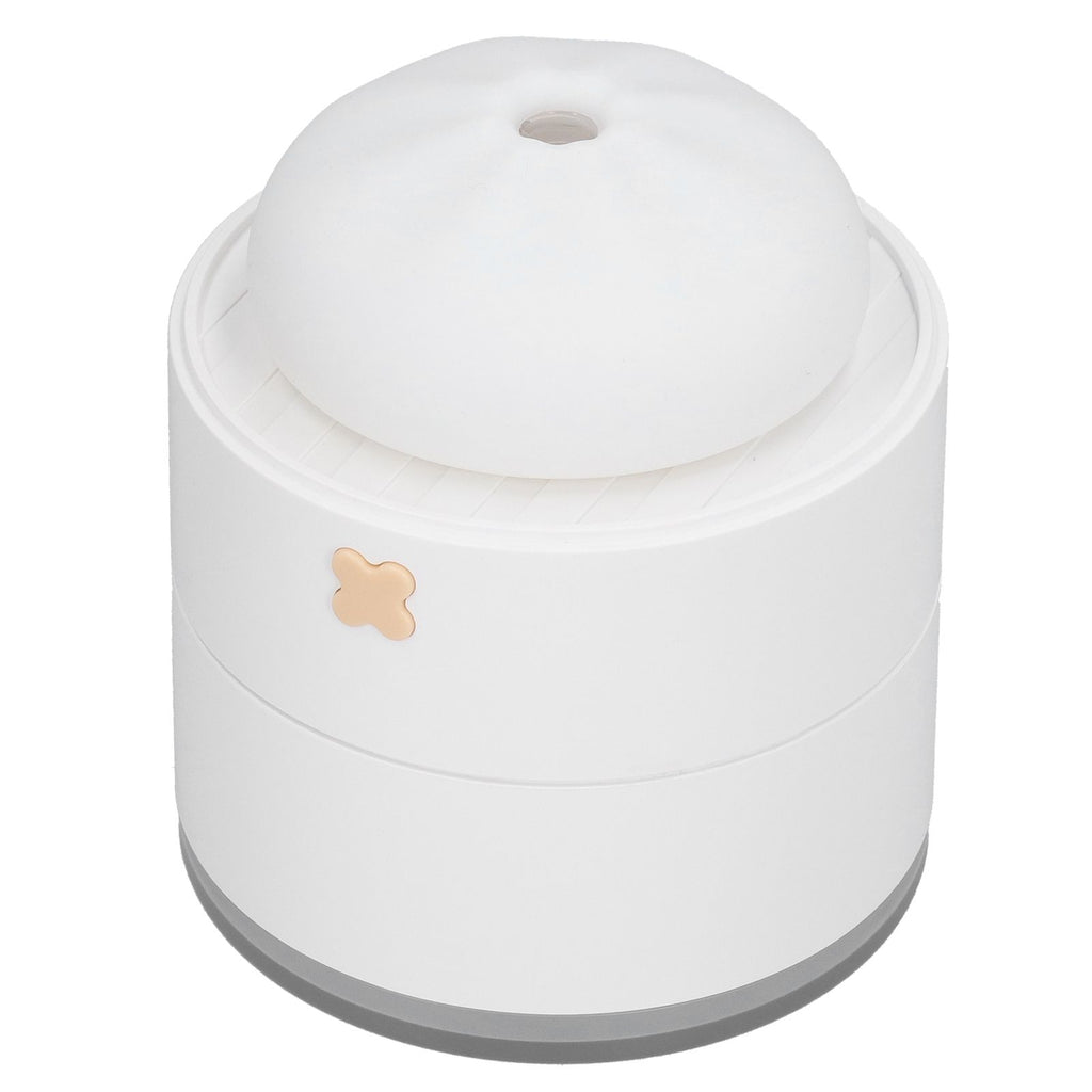 400ml Steamed Bun Shape Air Humidifier 2 Gears Adjustable Desktop Humidifier USB PoweredWhite