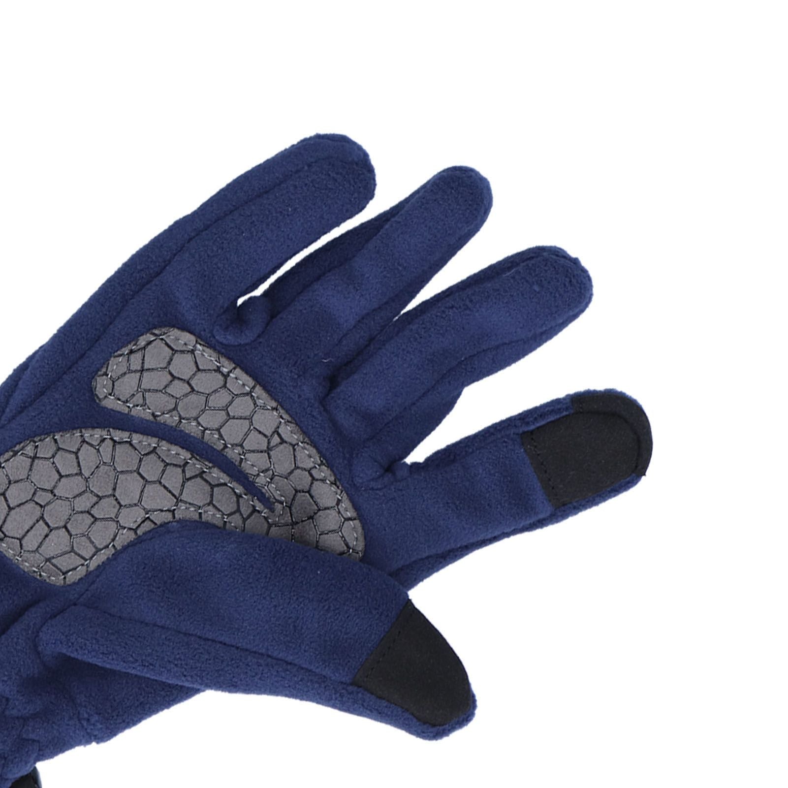 Windproof Gloves Induced Wearable Thickened Non Slip Blue Winter Gloves for Outdoor RidingS