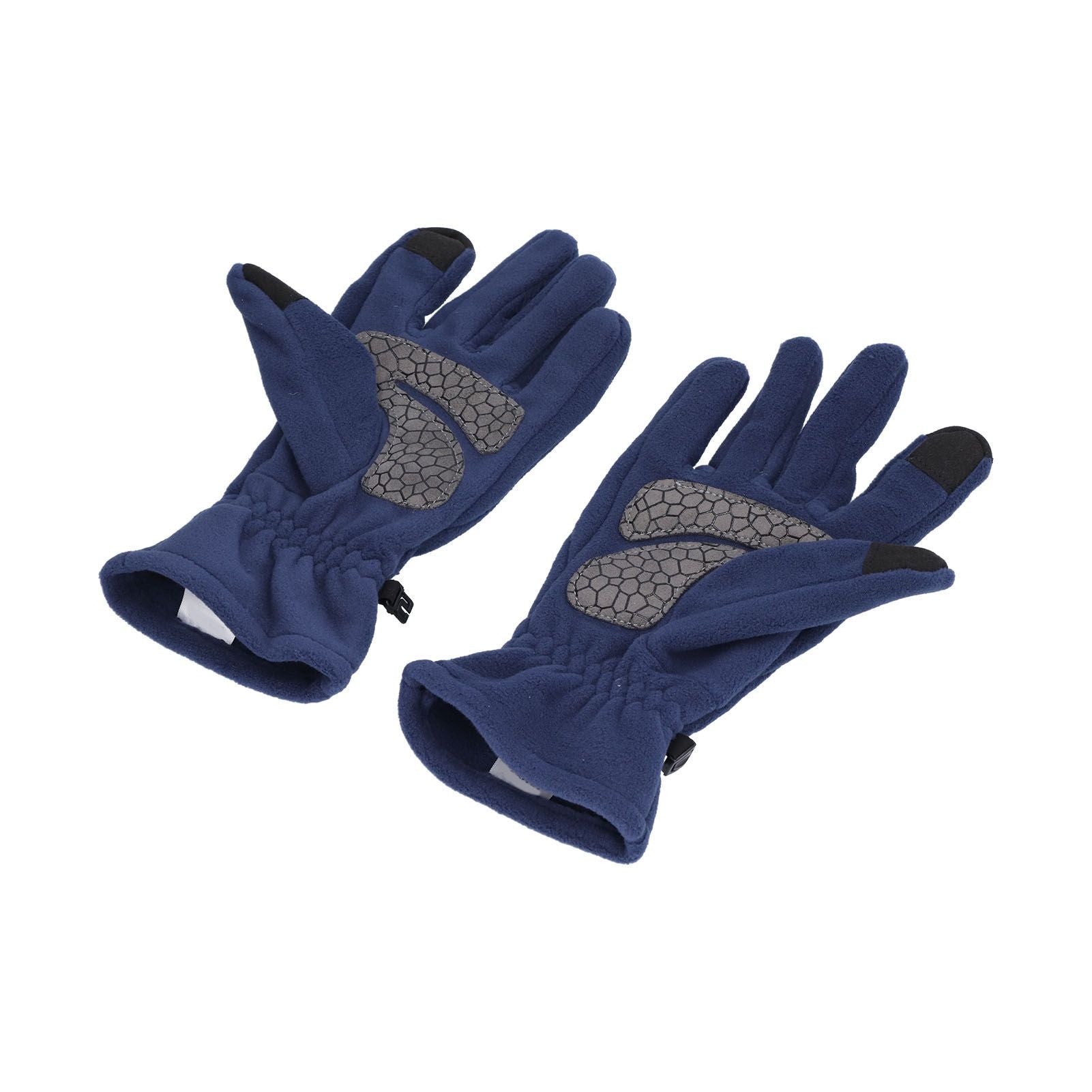 Windproof Gloves Induced Wearable Thickened Non Slip Blue Winter Gloves for Outdoor RidingL