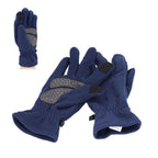 Windproof Gloves Induced Wearable Thickened Non Slip Blue Winter Gloves for Outdoor RidingL