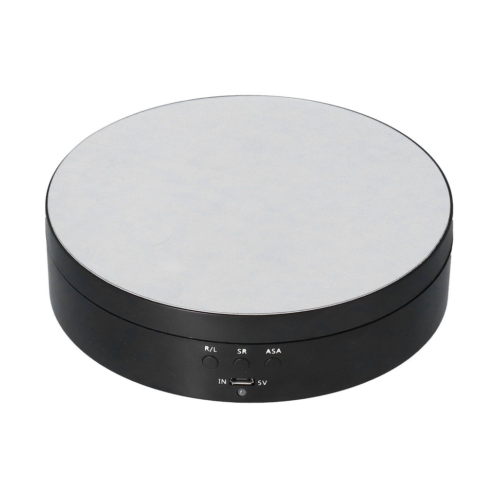 Motorized Rotating Display Stand 138mm Electric Rotating Turntable 3 Speed Adjustable USB Powered Jewelry Display BracketBlack