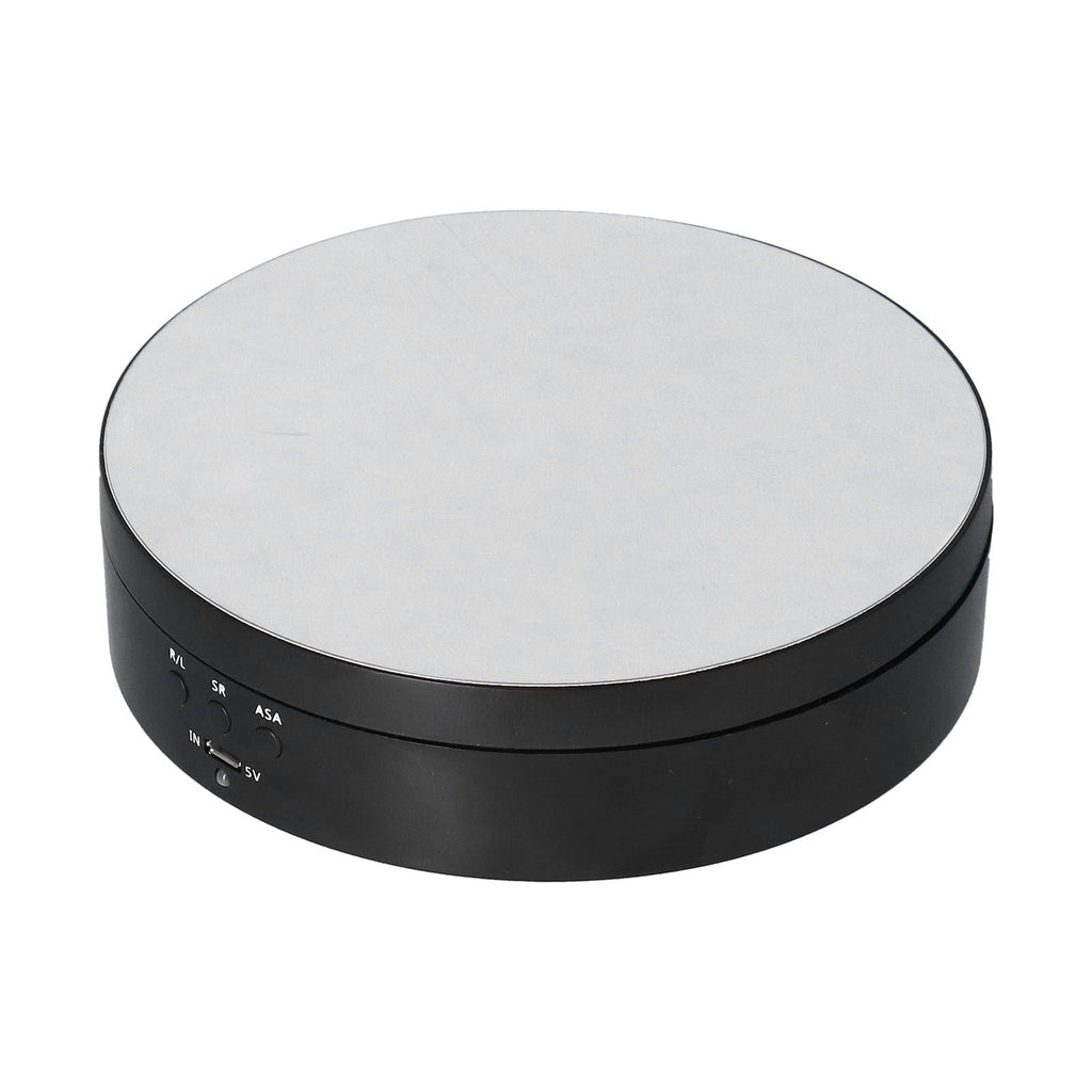 Motorized Rotating Display Stand 138mm Electric Rotating Turntable 3 Speed Adjustable USB Powered Jewelry Display BracketBlack