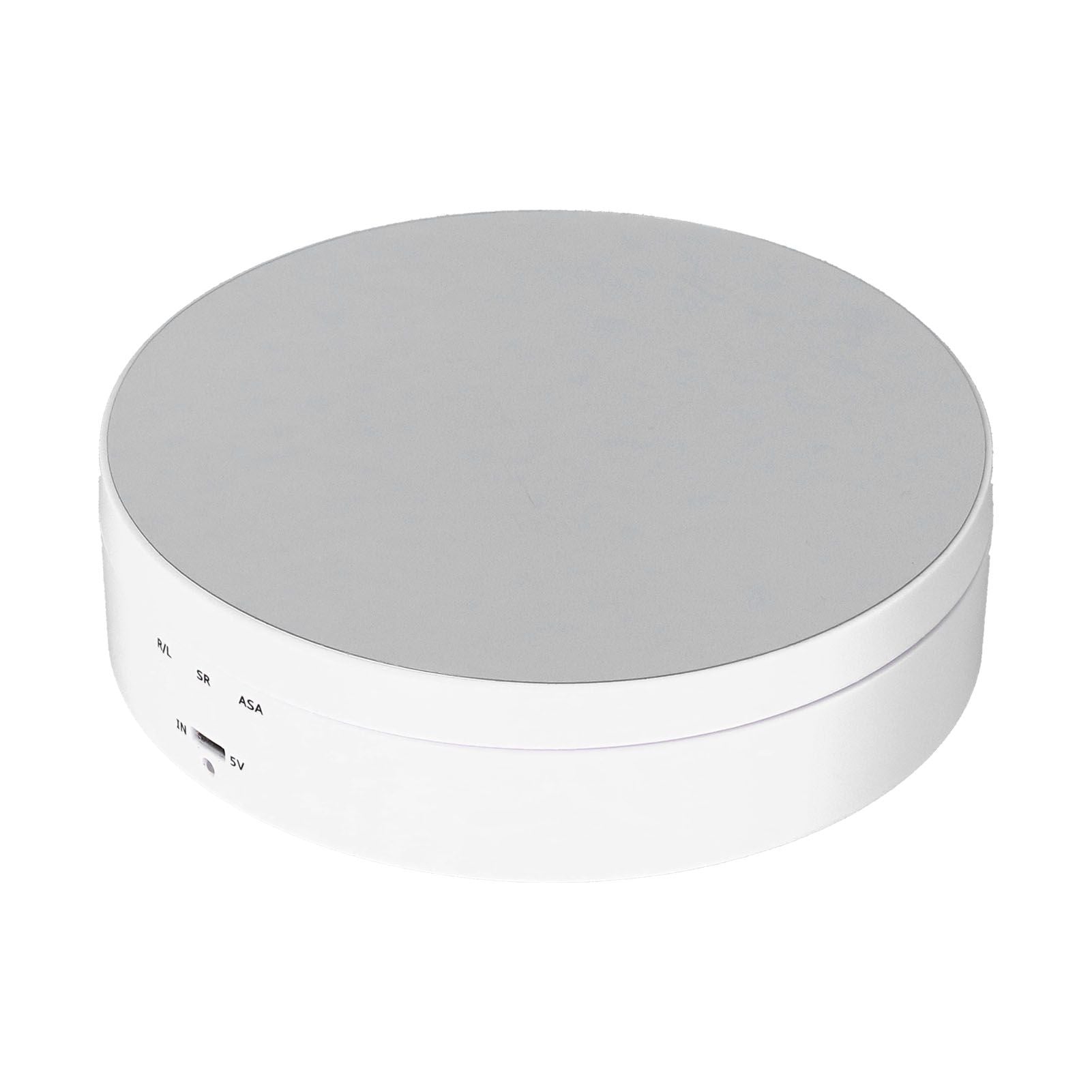 Motorized Rotating Display Stand 138mm Electric Rotating Turntable 3 Speed Adjustable USB Powered Jewelry Display BracketWhite