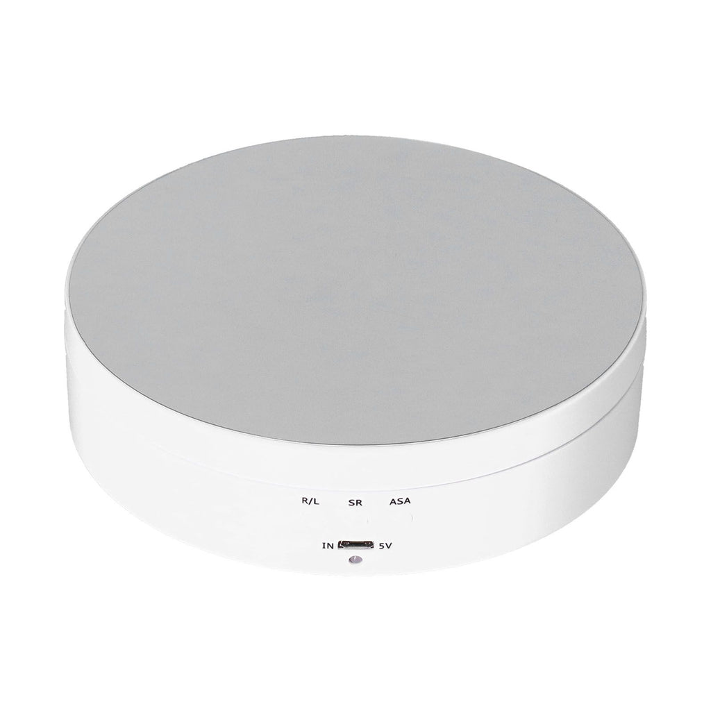 Motorized Rotating Display Stand 138mm Electric Rotating Turntable 3 Speed Adjustable USB Powered Jewelry Display BracketWhite