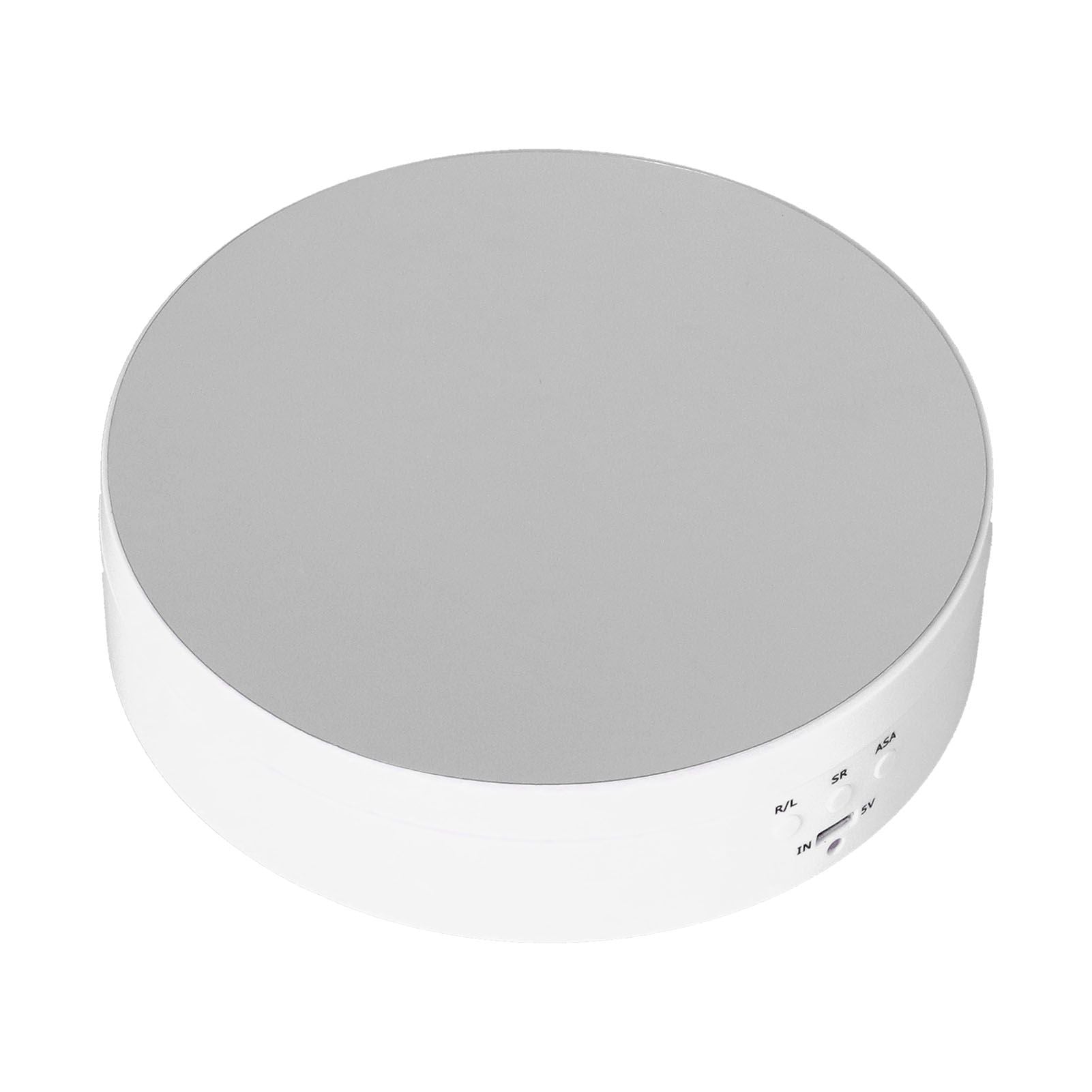 Motorized Rotating Display Stand 138mm Electric Rotating Turntable 3 Speed Adjustable USB Powered Jewelry Display BracketWhite