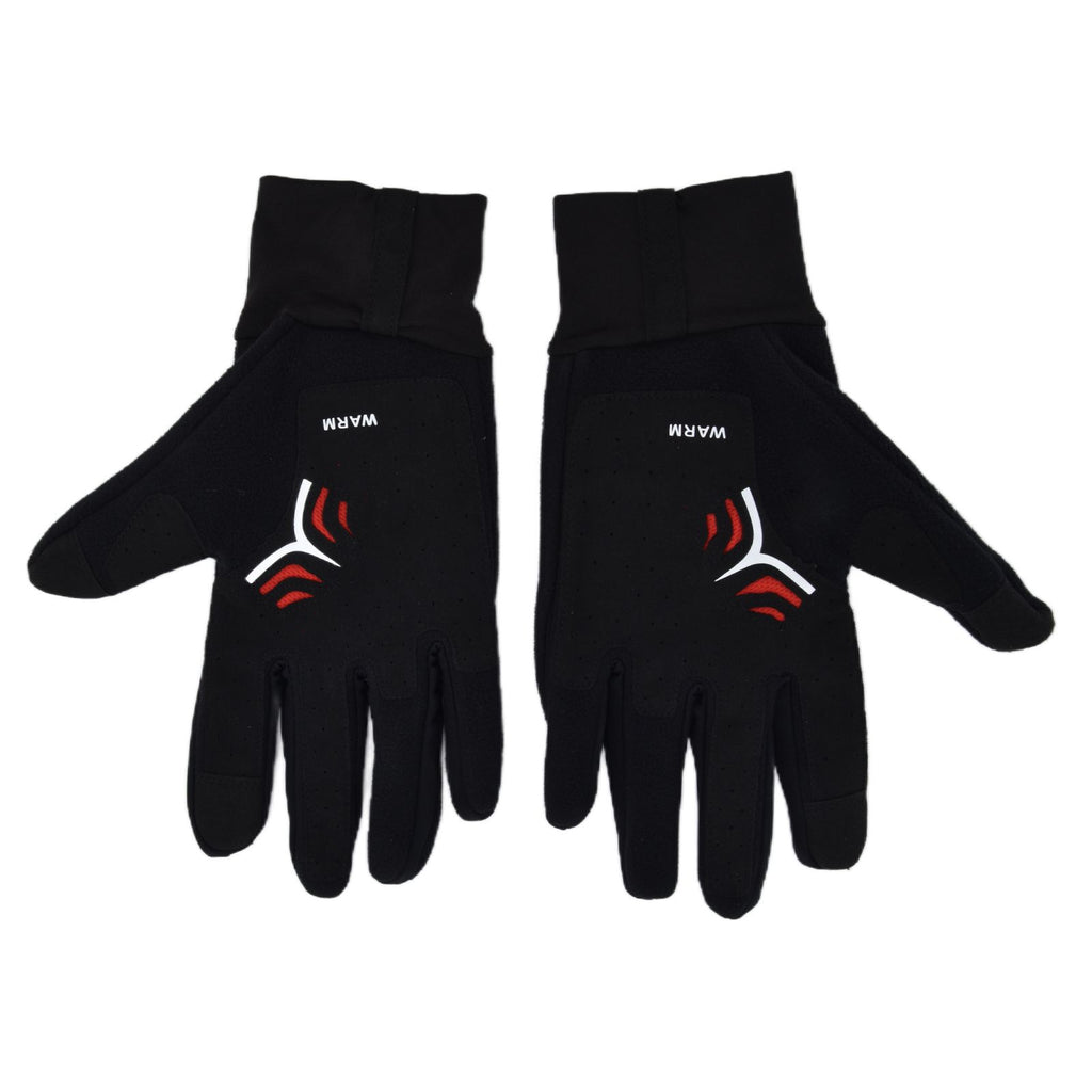 Cycling Gloves Touch Sensitive Waterproof Black Non Slip Windproof Gloves for Outdoor Cycling TravelM