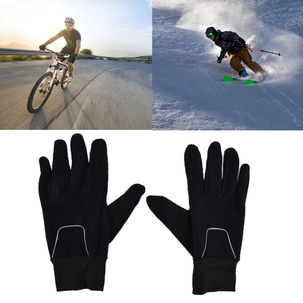 Cycling Gloves Touch Sensitive Waterproof Black Non Slip Windproof Gloves for Outdoor Cycling TravelXL