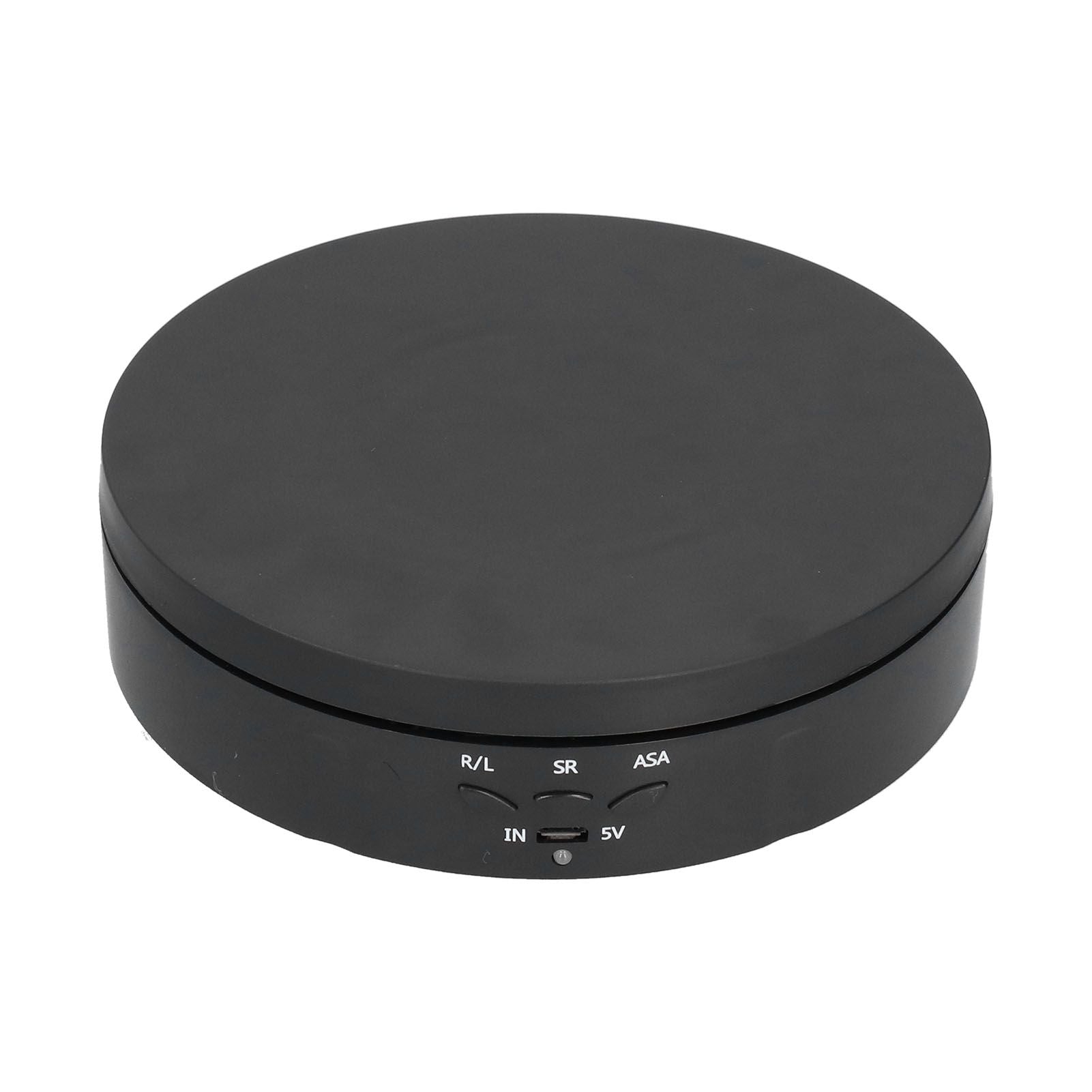145mm 360° Round Auto Rotating Display Stand 3 Speed Control USB Powered Jewelry Turntable for ExhibitionBlack