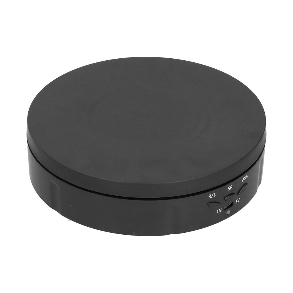 145mm 360° Round Auto Rotating Display Stand 3 Speed Control USB Powered Jewelry Turntable for ExhibitionBlack
