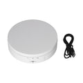 145mm 360° Round Auto Rotating Display Stand 3 Speed Control USB Powered Jewelry Turntable for ExhibitionWhite