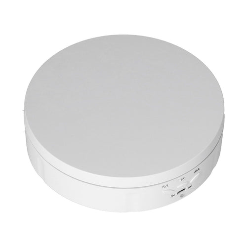145mm 360° Round Auto Rotating Display Stand 3 Speed Control USB Powered Jewelry Turntable for ExhibitionWhite