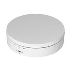 145mm 360° Round Auto Rotating Display Stand 3 Speed Control USB Powered Jewelry Turntable for ExhibitionWhite