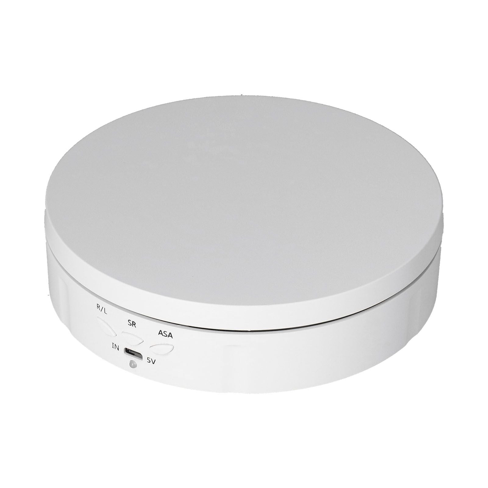 145mm 360° Round Auto Rotating Display Stand 3 Speed Control USB Powered Jewelry Turntable for ExhibitionWhite