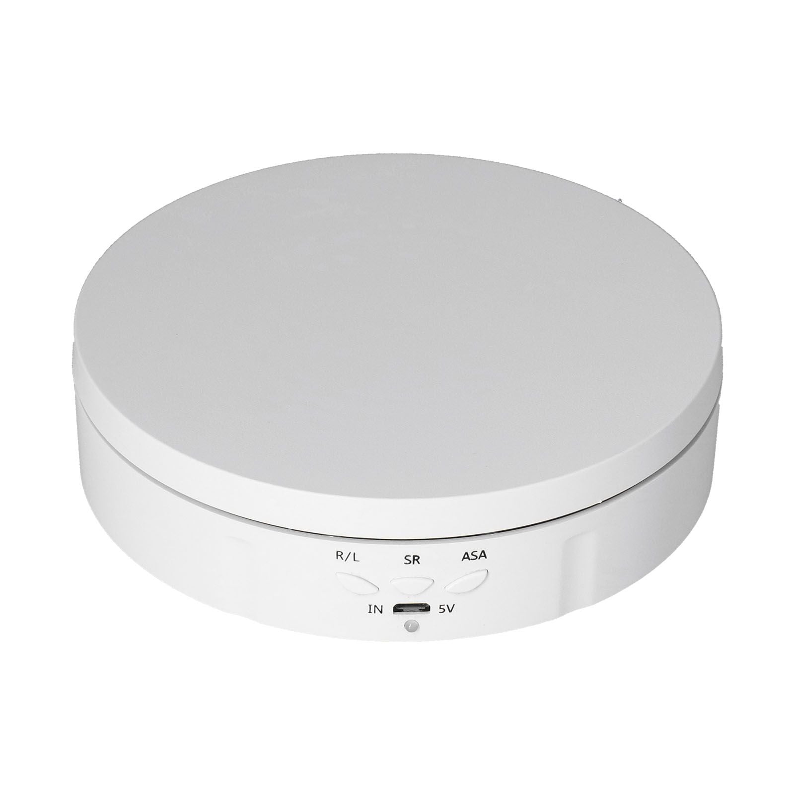 145mm 360° Round Auto Rotating Display Stand 3 Speed Control USB Powered Jewelry Turntable for ExhibitionWhite