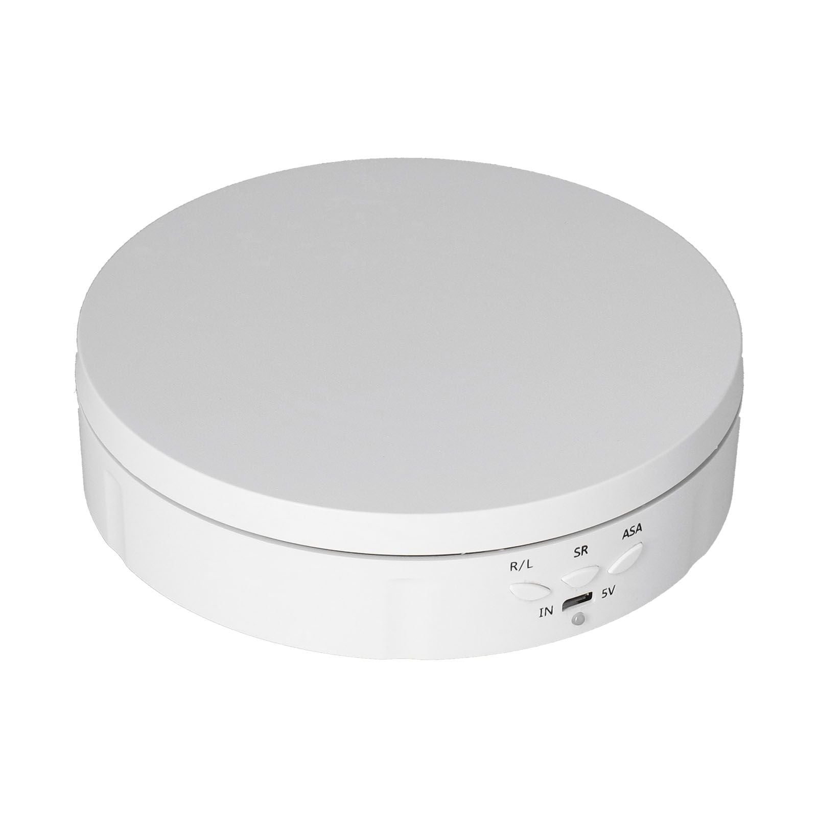 145mm 360° Round Auto Rotating Display Stand 3 Speed Control USB Powered Jewelry Turntable for ExhibitionWhite