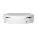 145mm 360° Round Auto Rotating Display Stand 3 Speed Control USB Powered Jewelry Turntable for ExhibitionWhite