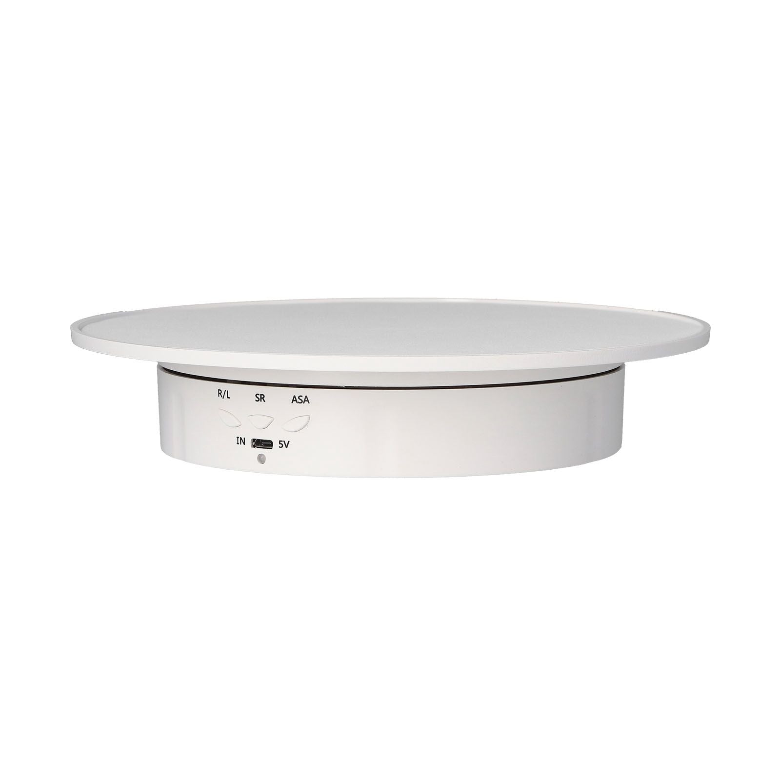 200mm Motorized Rotating Display Stand Bracket 3 Speed Adjustable USB Powered Jewelry Electric Rotating TurntableWhite
