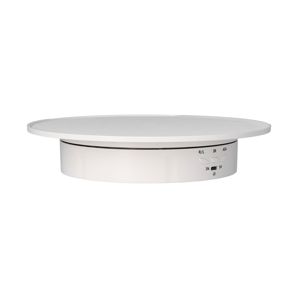 200mm Motorized Rotating Display Stand Bracket 3 Speed Adjustable USB Powered Jewelry Electric Rotating TurntableWhite