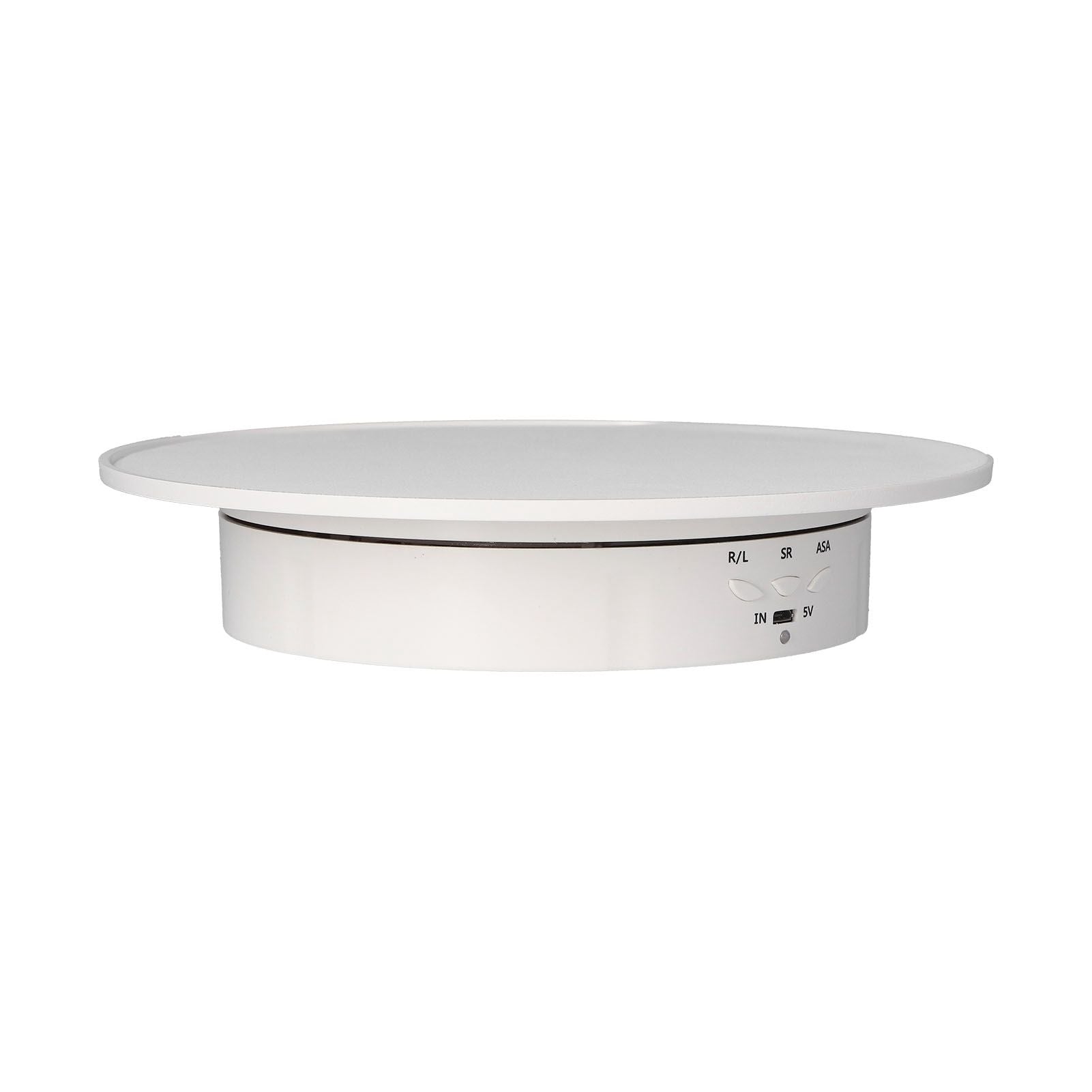 200mm Motorized Rotating Display Stand Bracket 3 Speed Adjustable USB Powered Jewelry Electric Rotating TurntableWhite