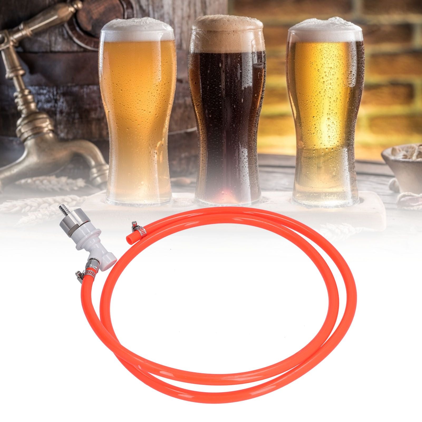 1.7M Ball Lock Beer Line Assembly with 5/16in Carbonation Cap Beer Keg Accessories for Home Brewing System