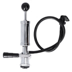 Beer Keg Pump with Black Beer Faucet Stainless Steel Draft Beer Party Pump for American D System Kegs