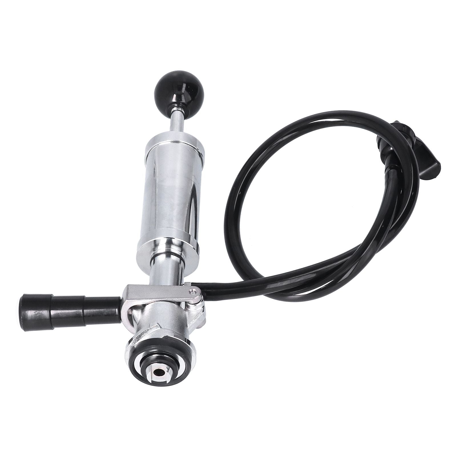 Beer Keg Pump with Black Beer Faucet Stainless Steel Draft Beer Party Pump for American D System Kegs