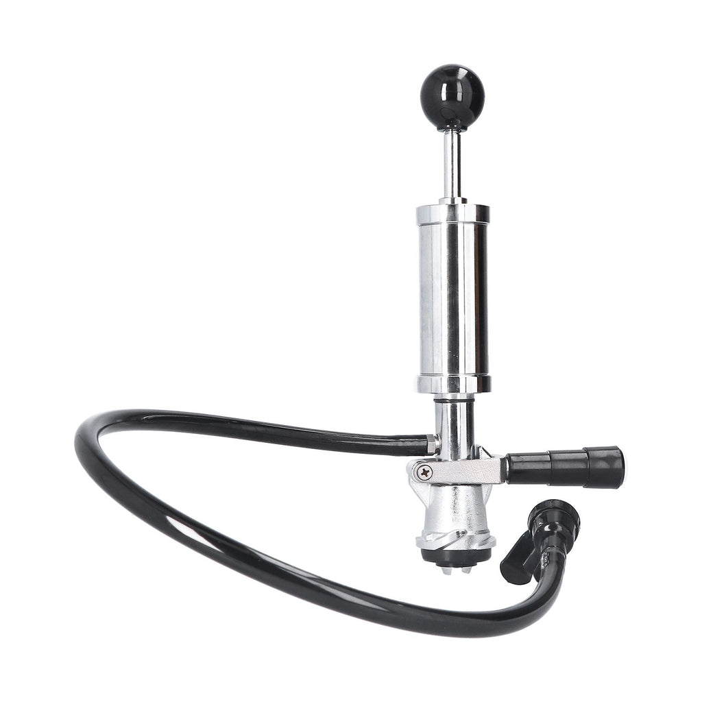 Beer Keg Pump with Black Beer Faucet Stainless Steel Draft Beer Party Pump for American D System Kegs