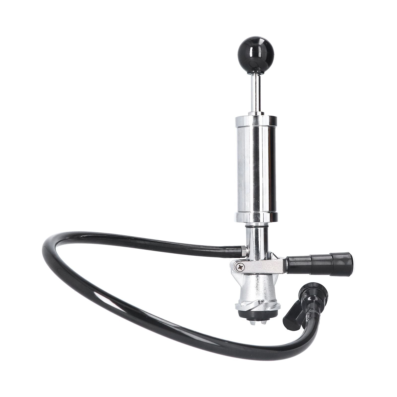Beer Keg Pump with Black Beer Faucet Stainless Steel Draft Beer Party Pump for American D System Kegs