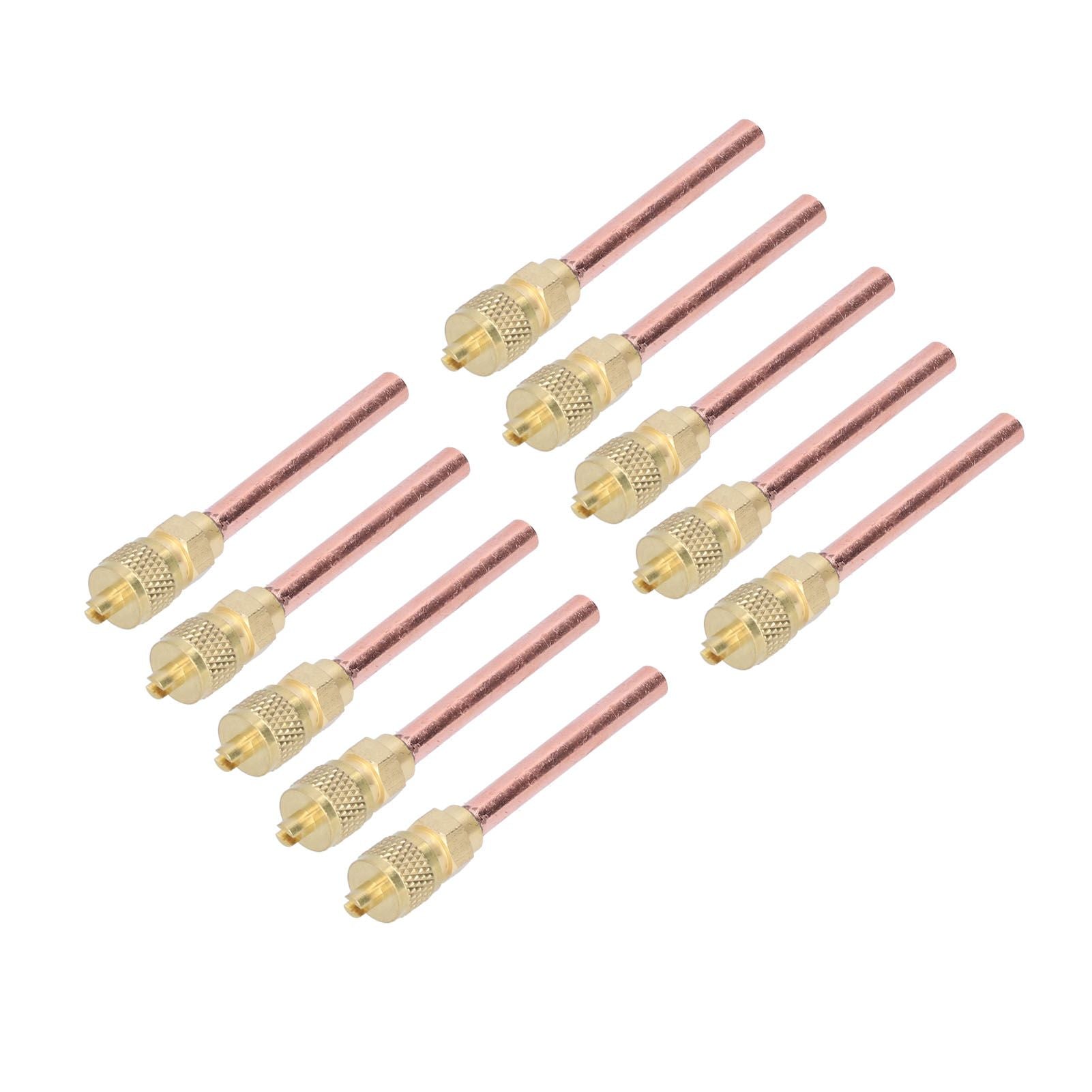 10Pcs 1/4SAE HVAC Filling Access Valves Air Conditioner Brass Check Valve for R22 R12 R134