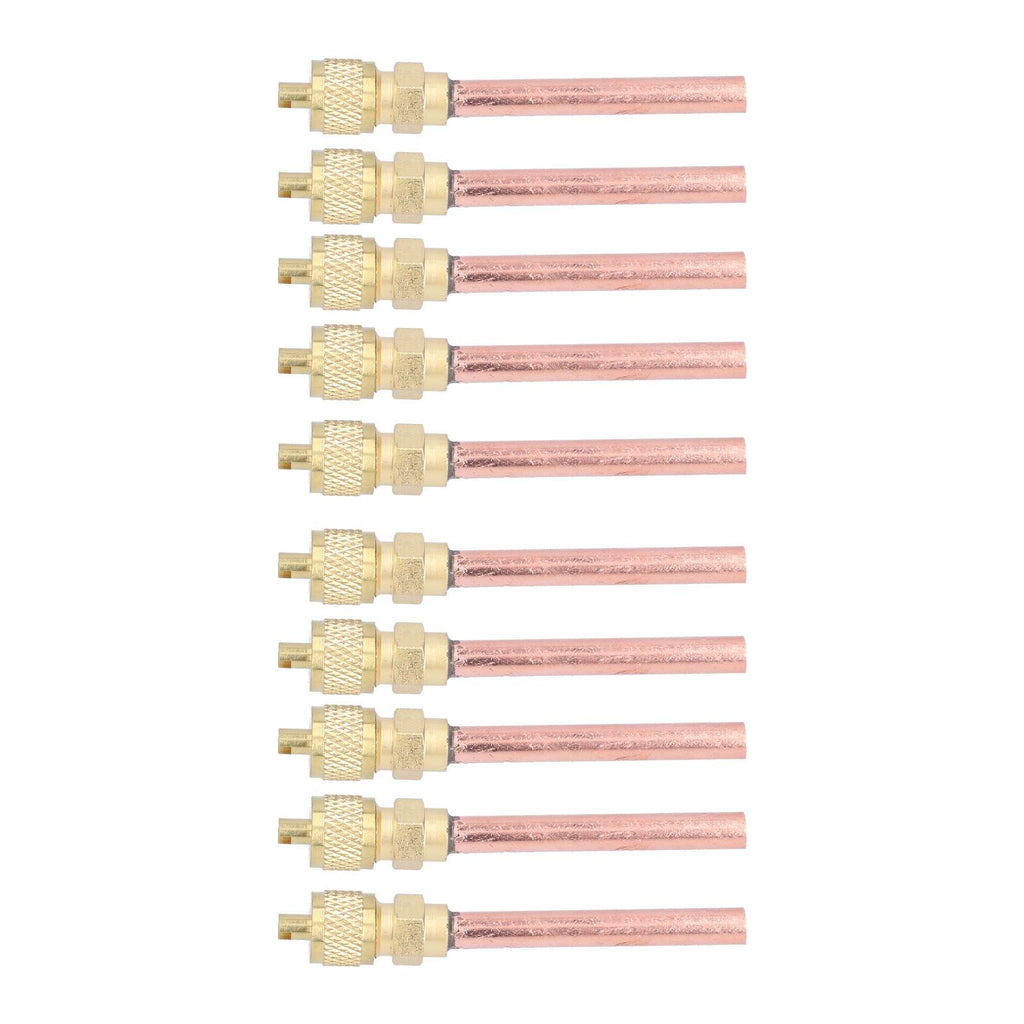 10Pcs 1/4SAE HVAC Filling Access Valves Air Conditioner Brass Check Valve for R22 R12 R134