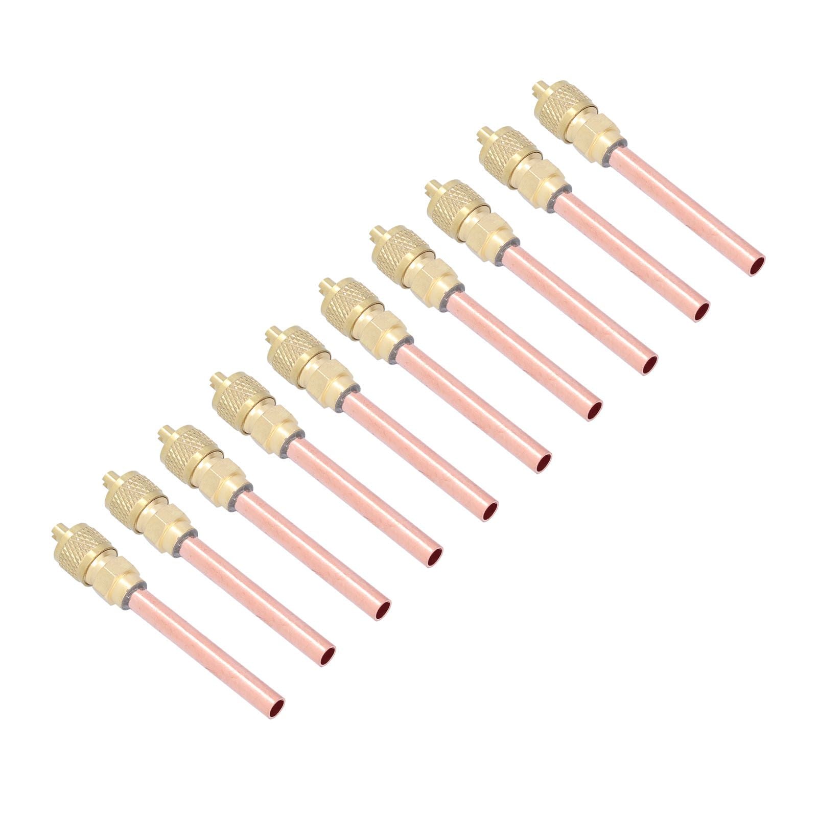 10Pcs 1/4SAE HVAC Filling Access Valves Air Conditioner Brass Check Valve for R22 R12 R134