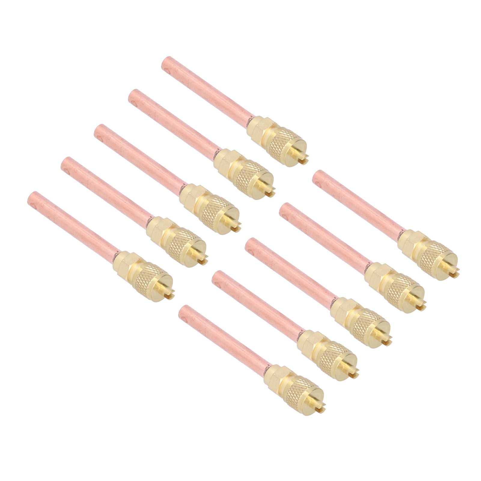 10Pcs 1/4SAE HVAC Filling Access Valves Air Conditioner Brass Check Valve for R22 R12 R134