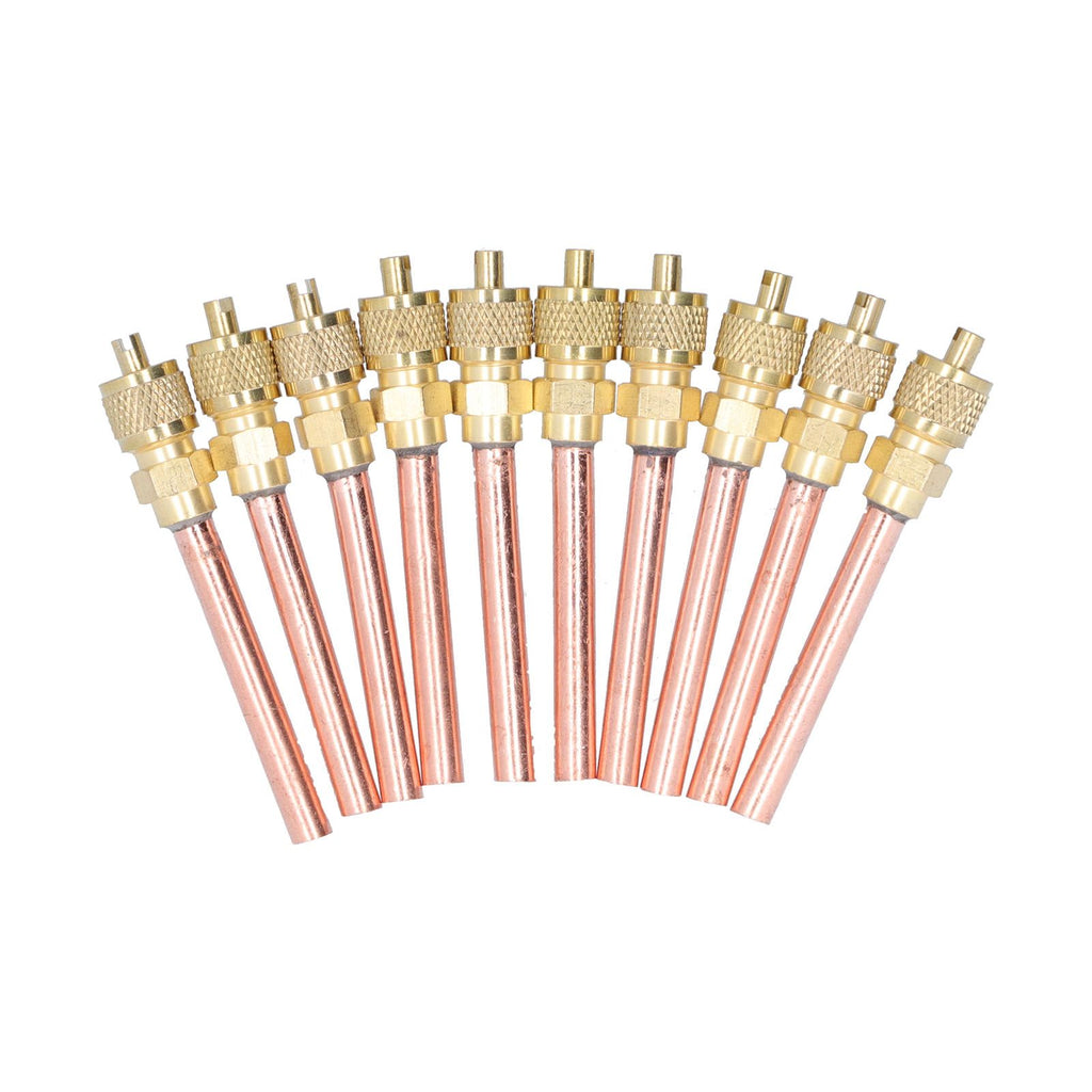 10Pcs 1/4SAE HVAC Filling Access Valves Air Conditioner Brass Check Valve for R22 R12 R134