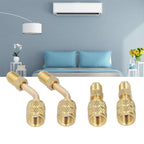 4Pcs 1/4SAE to 5/16SAE Conversion Head Refrigerant Charging Adapter for R410 Reducer Fluoride Tools