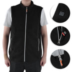 Heated Vest Winter Washable USB Powered Round Neck Electric Vest for Outdoor Camping HikingS