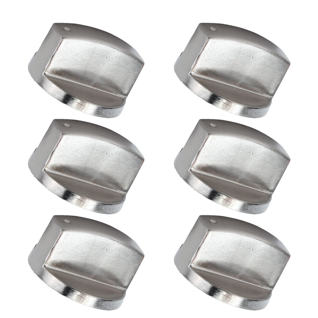 6Pcs 8mm Rotate Knob Zinc Alloy Control Knob Replacement for Kitchen Range Gas Stove Microwave Oven0°