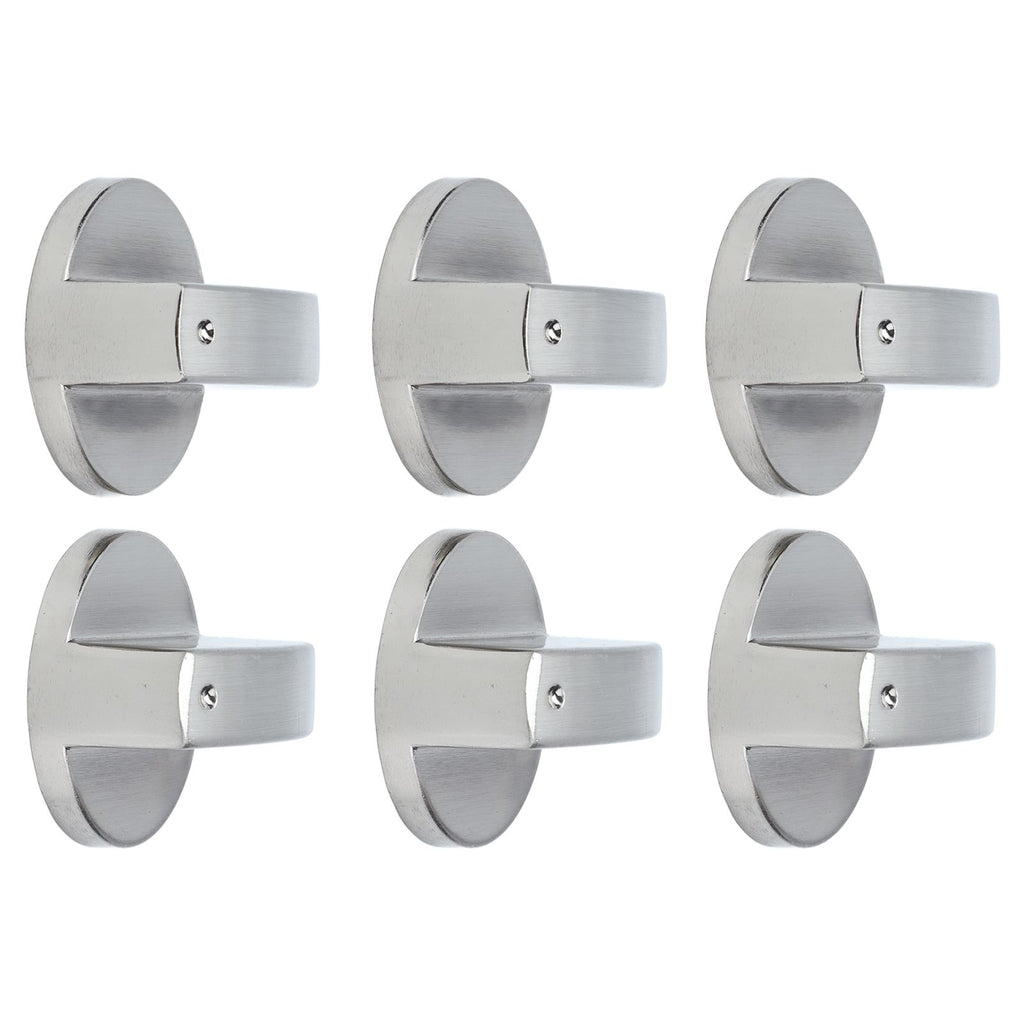 6Pcs 8mm Rotate Knob Zinc Alloy Control Knob Replacement for Kitchen Range Gas Stove Microwave Oven0°