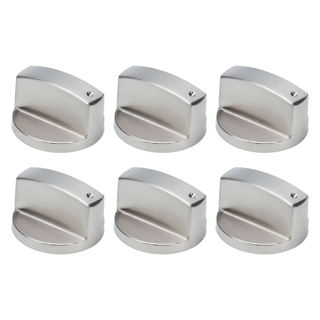 6Pcs 8mm Rotate Knob Zinc Alloy Control Knob Replacement for Kitchen Range Gas Stove Microwave Oven0°