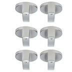 6Pcs 8mm Rotate Knob Zinc Alloy Control Knob Replacement for Kitchen Range Gas Stove Microwave Oven0°
