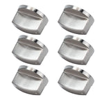 6Pcs 8mm Rotate Knob Zinc Alloy Control Knob Replacement for Kitchen Range Gas Stove Microwave Oven0°