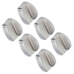 6Pcs 8mm Rotate Knob Zinc Alloy Control Knob Replacement for Kitchen Range Gas Stove Microwave Oven0°
