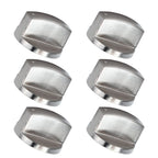 6Pcs 8mm Rotate Knob Zinc Alloy Control Knob Replacement for Kitchen Range Gas Stove Microwave Oven45°